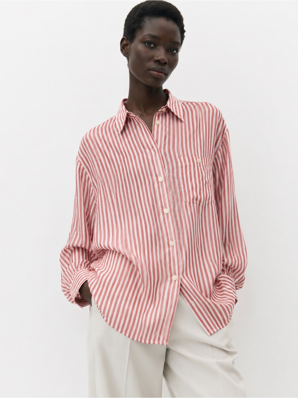 Vintage Silk Eaton Striped Shirt